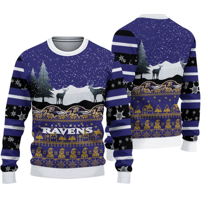 Baltimore Ravens Casual Christmas Sweatshirt