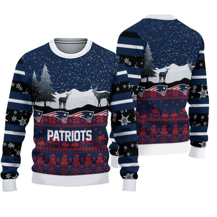 New England Patriots Casual Christmas Sweatshirt