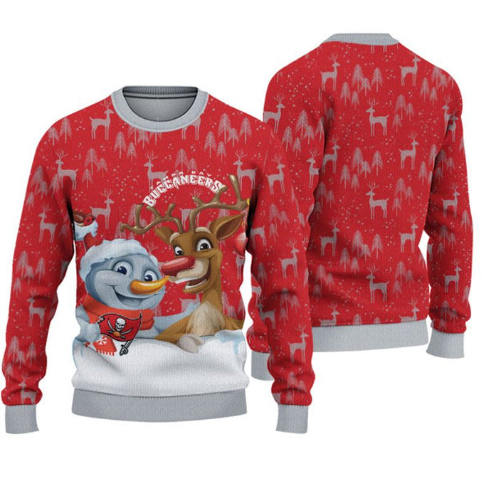 Tampa Bay Buccaneers Snowman Reindeer Christmas Sweatshirt