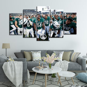 Michigan State Spartans Football Team Up Canvas