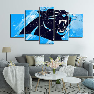 Carolina Panthers Paint Splash Wall Canvas 1