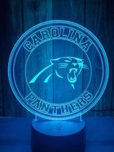 Load image into Gallery viewer, Carolina Panthers 3D LED Lamp