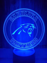 Load image into Gallery viewer, Carolina Panthers 3D LED Lamp