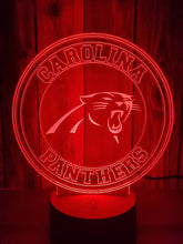 Load image into Gallery viewer, Carolina Panthers 3D LED Lamp