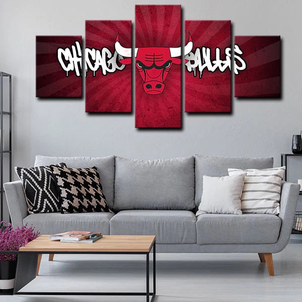 Chicago Bulls Emblem Wall Canvas 2