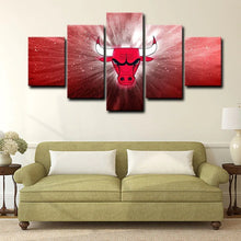 Load image into Gallery viewer, Chicago Bulls Emblem Wall Canvas