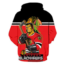 Load image into Gallery viewer, Chicago Blackhawks 3D Hoodie