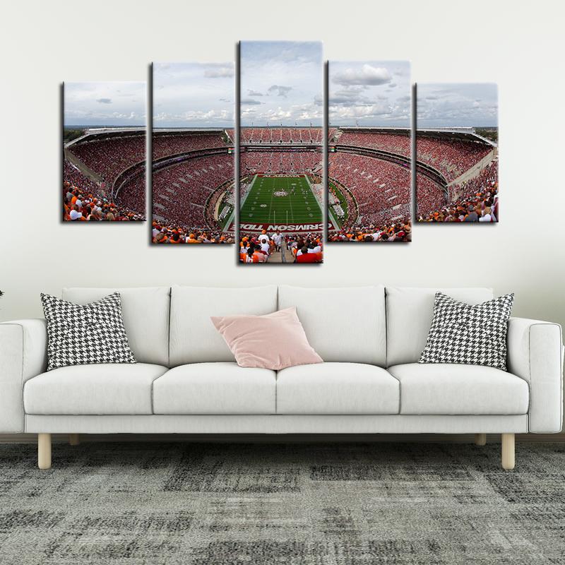 Alabama Crimson Tide Football Stadium 5 Pieces Painting Canvas