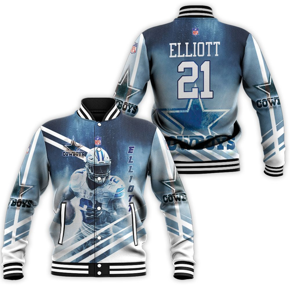 Dallas Cowboys Ezekiel Elliott Letterman Jacket