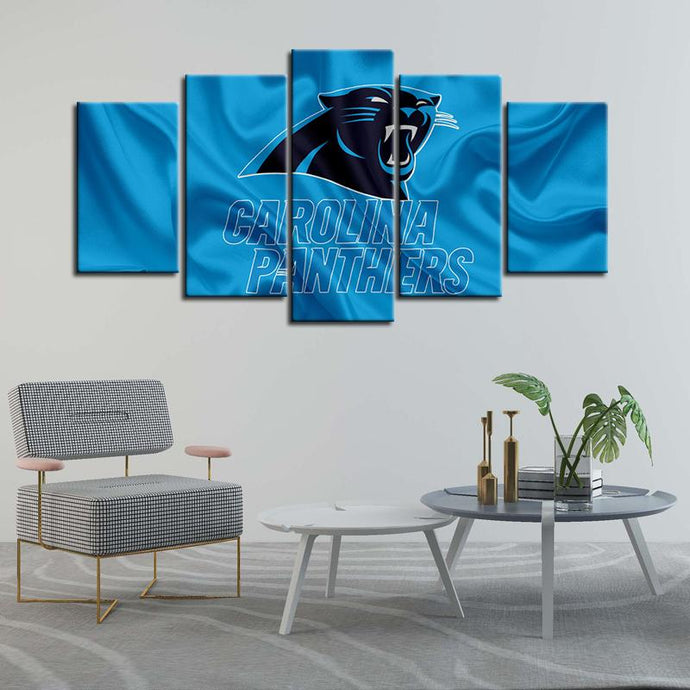 Carolina Panthers Fabric Look Wall Canvas 1