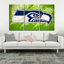 Load image into Gallery viewer, Seattle Seahawks Paint Splash Wall Canvas 2