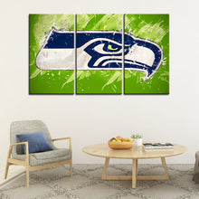 Load image into Gallery viewer, Seattle Seahawks Paint Splash Wall Canvas 2