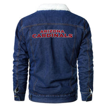 Load image into Gallery viewer, Arizona Cardinals Fur Denim Jacket