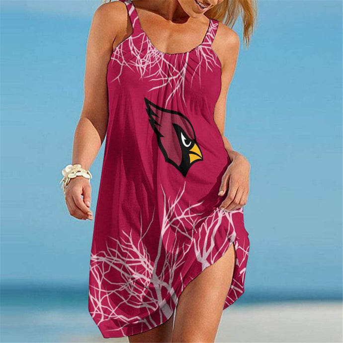 Arizona Cardinals Women Casual Beach Dress