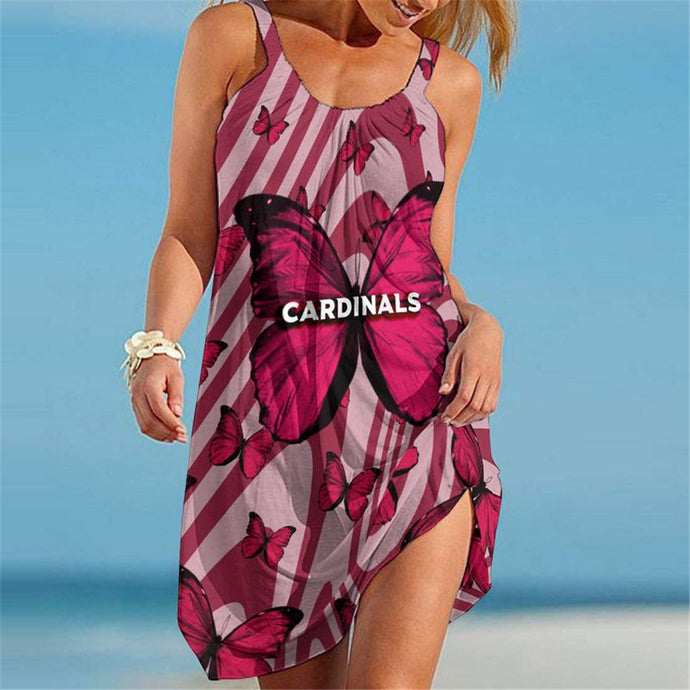 Arizona Cardinals Women Butterfly Beach Dress