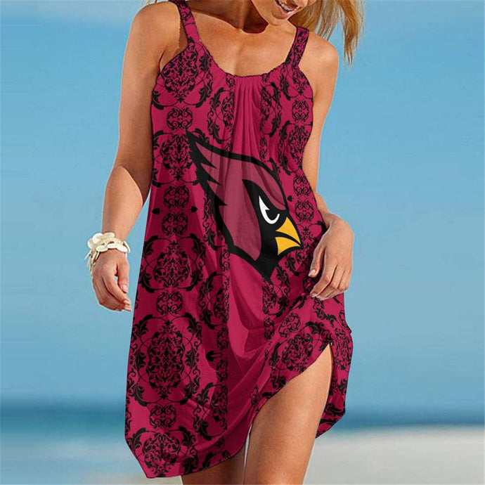 Arizona Cardinals Women Casual Beach Dress