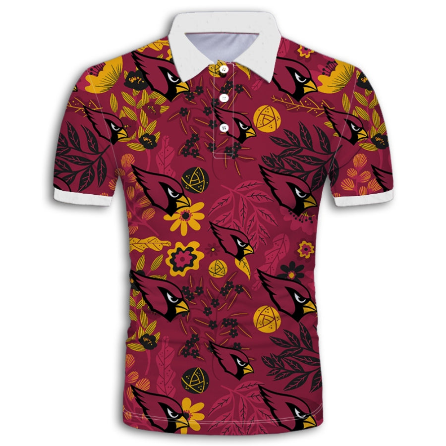 Arizona Cardinals Aloha Hawaiian Polo Shirt