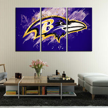 Load image into Gallery viewer, Baltimore Ravens Paint Splash Wall Canvas 2