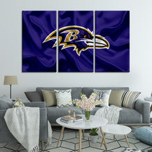 Load image into Gallery viewer, Baltimore Ravens Fabric Style Wall Canvas 2