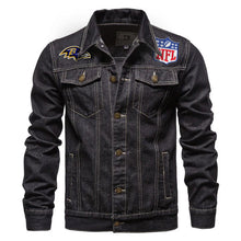 Load image into Gallery viewer, Baltimore Ravens Denim Jacket