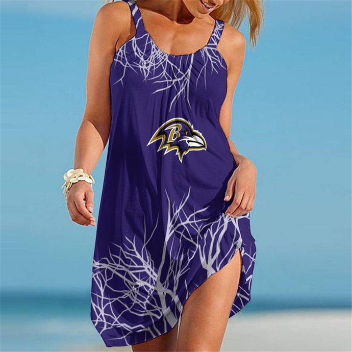 Baltimore Ravens Women Casual Beach Dress