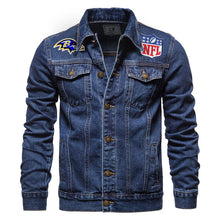 Load image into Gallery viewer, Baltimore Ravens Denim Jacket