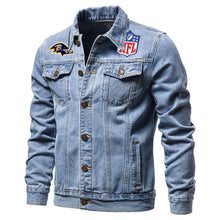 Load image into Gallery viewer, Baltimore Ravens Denim Jacket