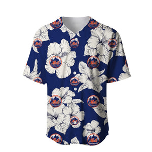 New York Mets Tropical Floral Baseball Shirt