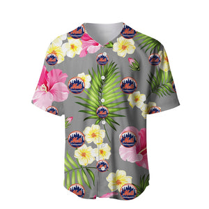 New York Mets Summer Floral Baseball Shirt