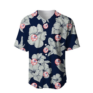 New York Yankees Tropical Floral Baseball Shirt