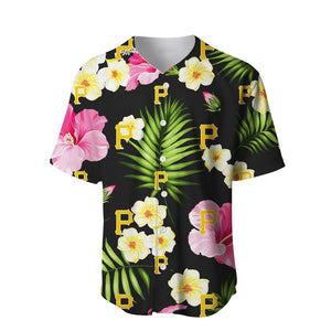 Pittsburgh Pirates Summer Floral Baseball Shirt