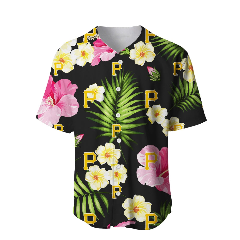Pittsburgh Pirates Summer Floral Baseball Shirt
