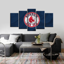 Load image into Gallery viewer, Boston Red Sox Fabric Flag 5 Pieces Wall Painting Canvas
