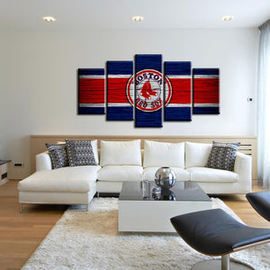 Boston Red Sox Wooden Look Canvas
