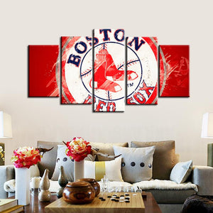 Boston Red Sox Paint Splash Canvas