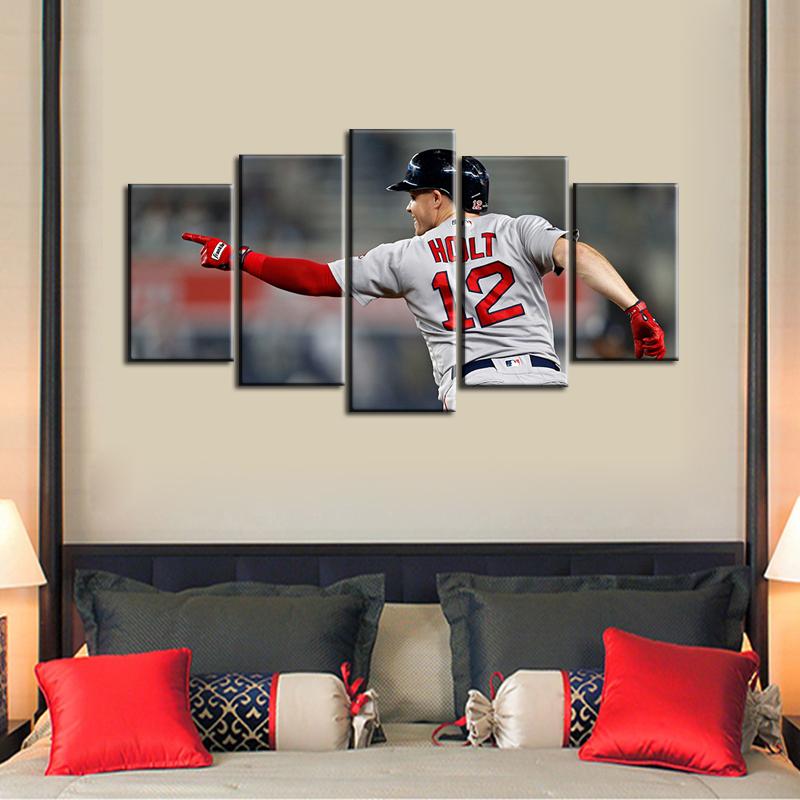 Brock Holt Boston Red Sox Moments 5 Pieces Wall Painting Canvas