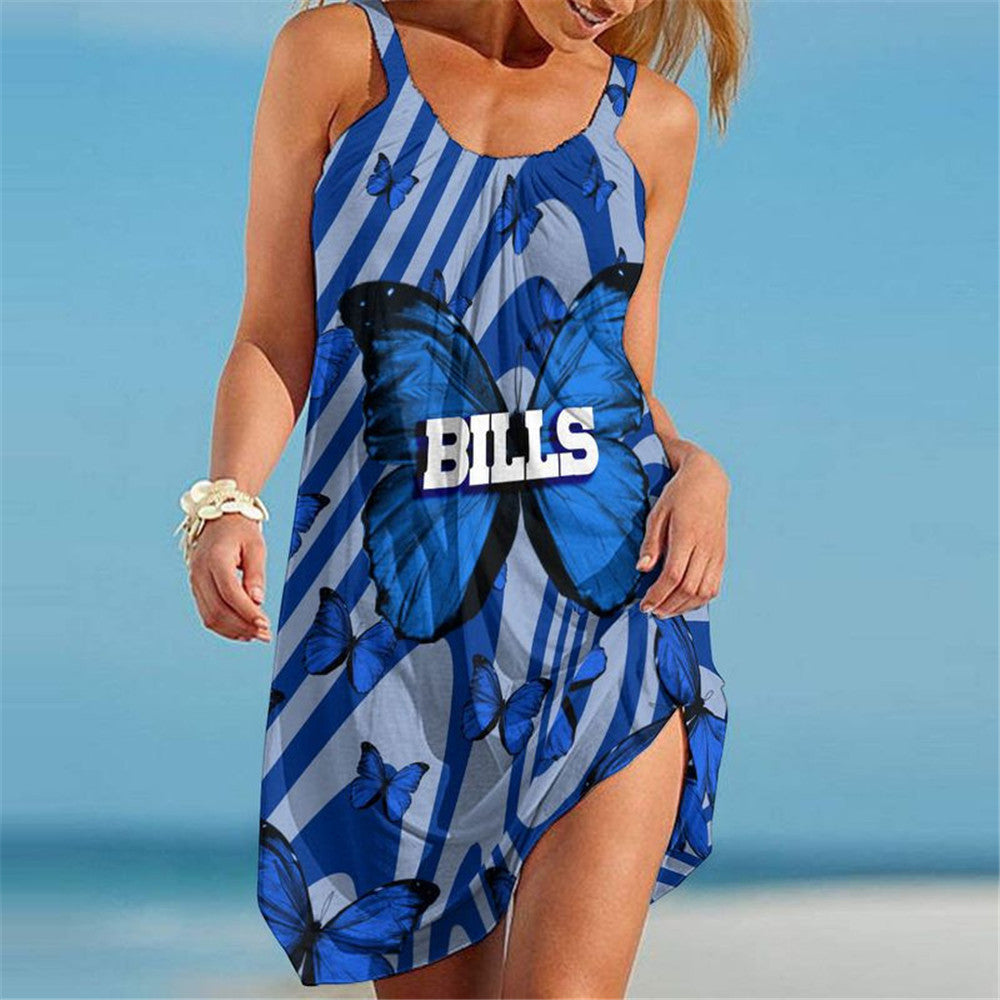 Buffalo Bills Women Butterfly Beach Dress