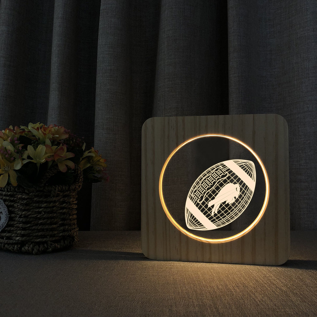 Buffalo Bills 3D Wooden LED Lamp