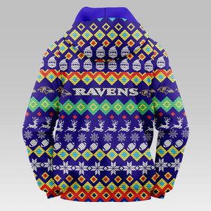 Baltimore Ravens Colorful Christmas Hoodie