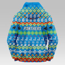 Load image into Gallery viewer, Carolina Panthers Colorful Christmas Hoodie