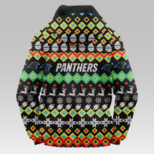 Load image into Gallery viewer, Carolina Panthers Colorful Christmas Hoodie