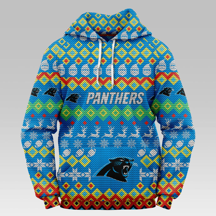 Carolina Panthers Colorful Christmas Hoodie