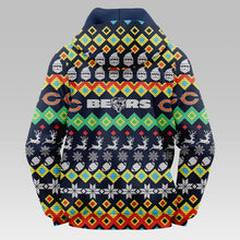 Load image into Gallery viewer, Chicago Bears Colorful Christmas Hoodie