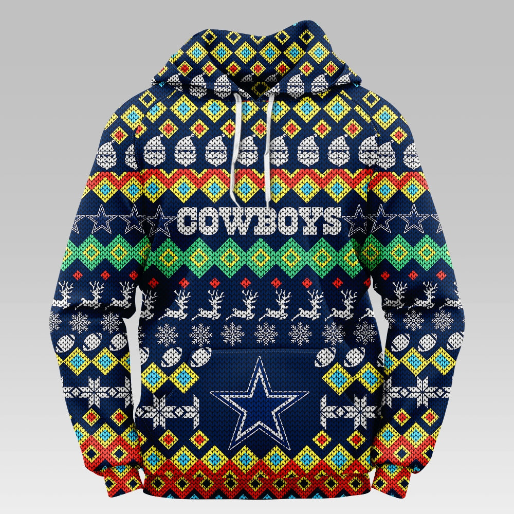 Dallas Cowboys Colorful Christmas Hoodie