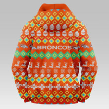 Load image into Gallery viewer, Denver Broncos Colorful Christmas Hoodie