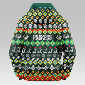 Green Bay Packers Colorful Christmas Hoodie