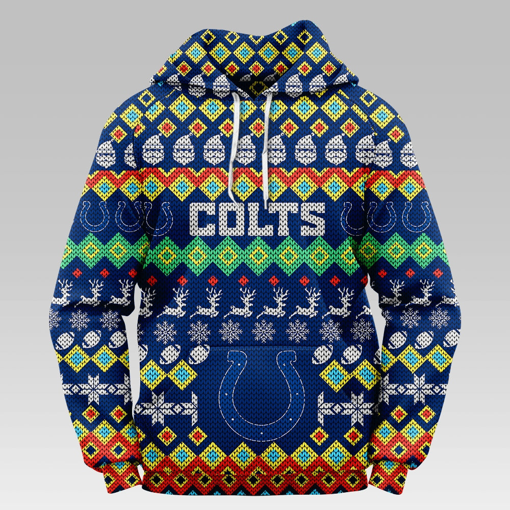 Indianapolis Colts Colorful Christmas Hoodie