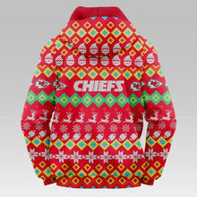 Load image into Gallery viewer, Kansas City Chiefs Colorful Christmas Hoodie