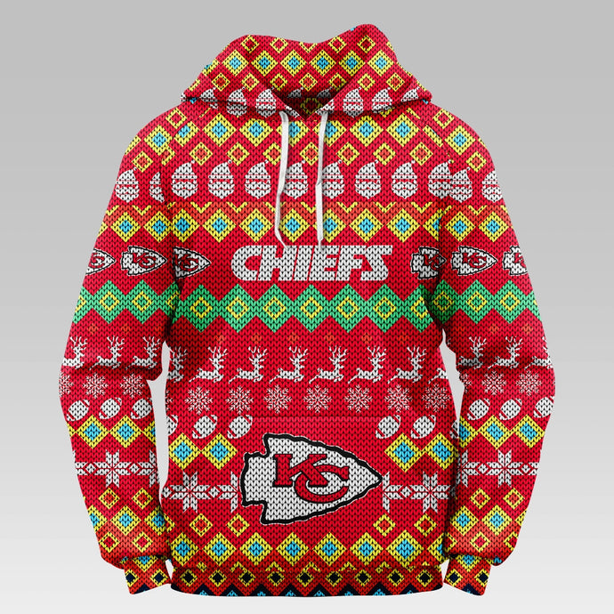 Kansas City Chiefs Colorful Christmas Hoodie