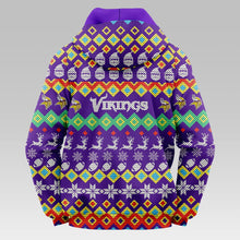 Load image into Gallery viewer, Minnesota Vikings Colorful Christmas Hoodie